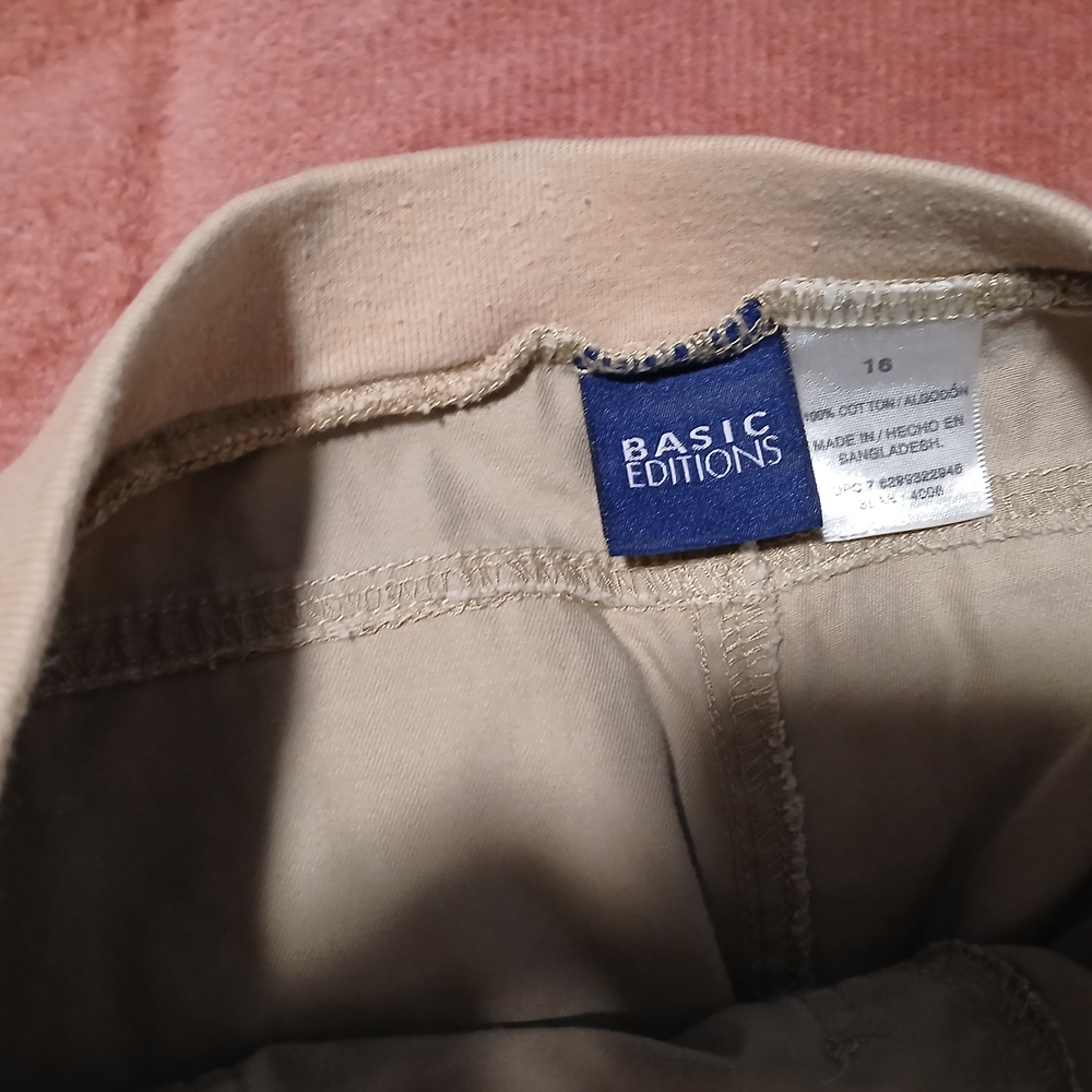 Basic Editions Womens Beige Drawstring Casual Pan… - image 4